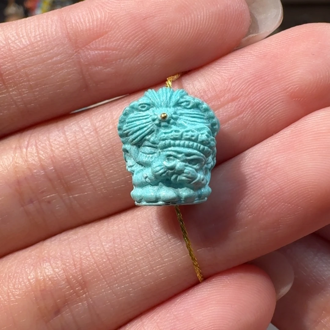 绿松石未镶嵌扎基娘娘配饰