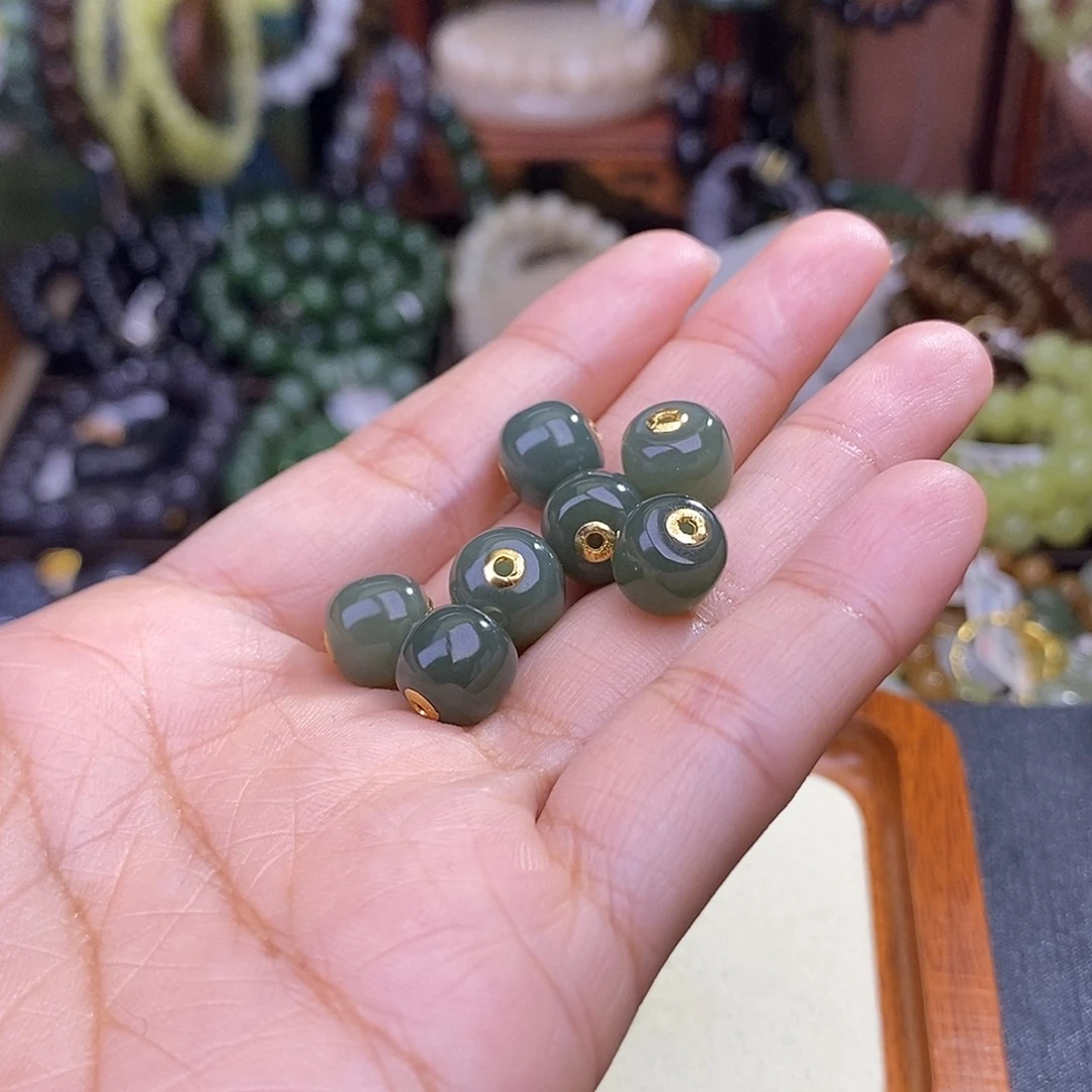 和田玉未镶嵌颈饰多样性发一 18.K金且末蓝路路通