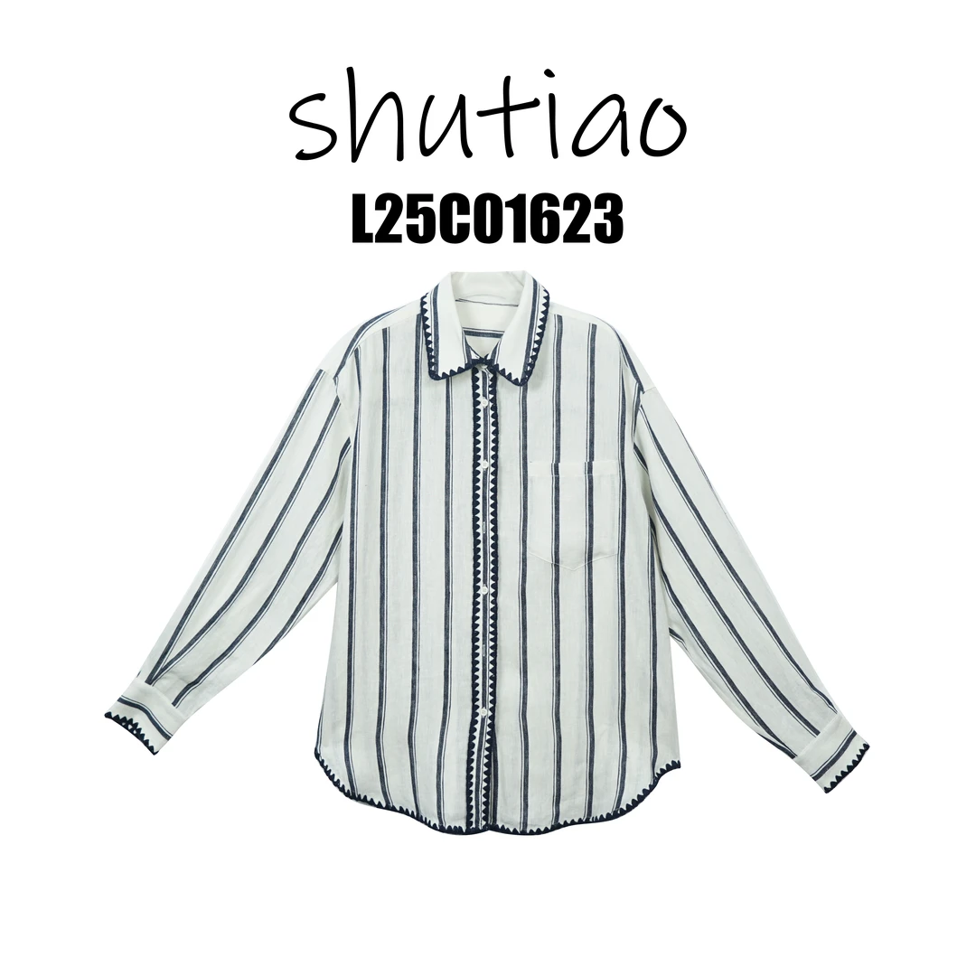 【SHUTIAO】2025夏季：新款小众设计款衬衫L25C01623
