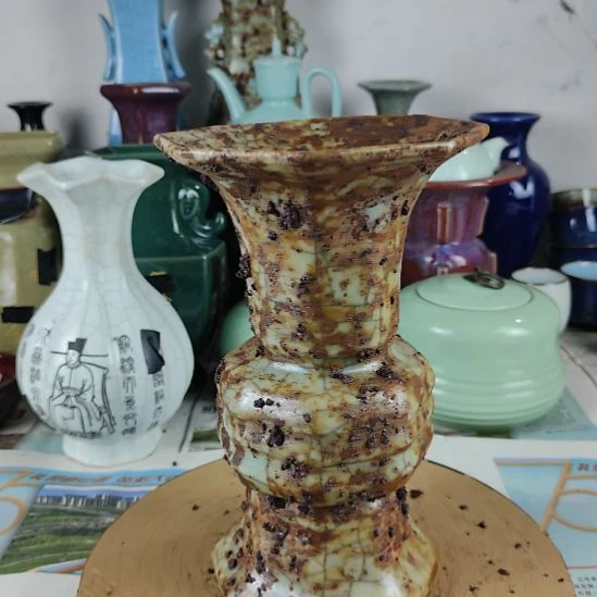 江***杰瓷片自选器型官窑生锈瓷