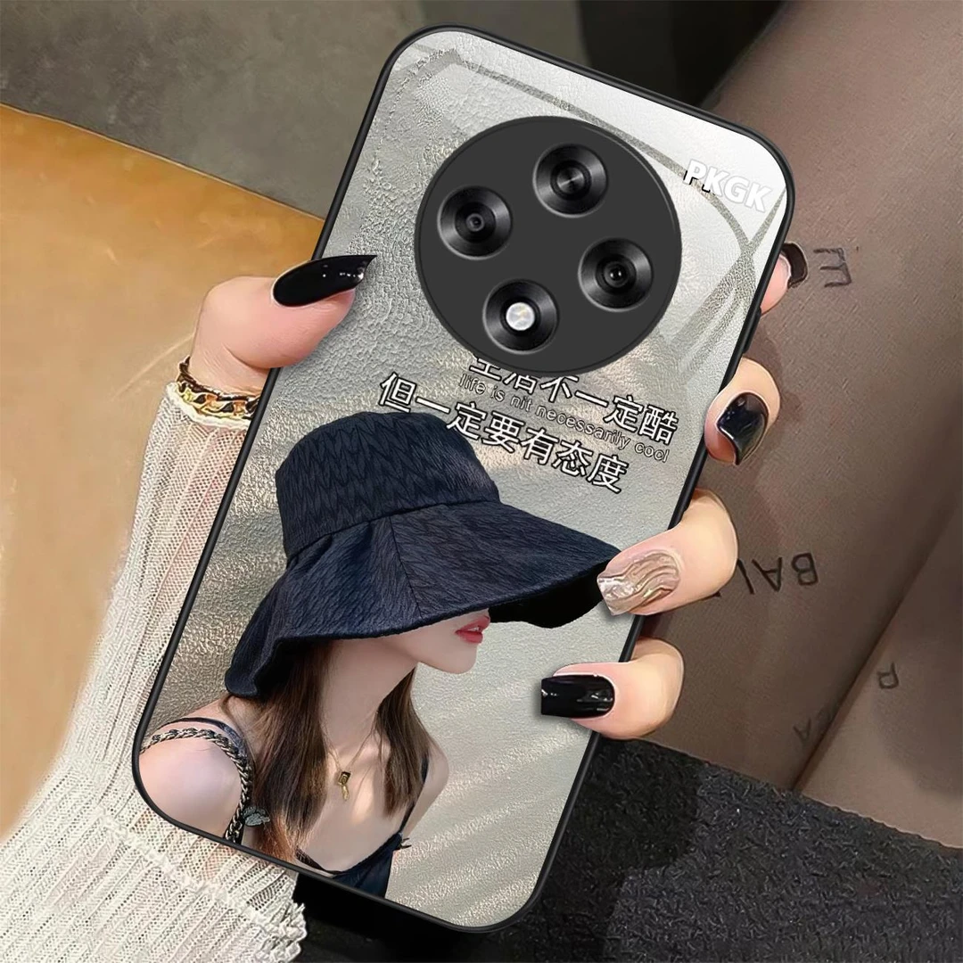 适用【OPPO A3】生活态度液态玻璃手机壳 超薄防摔刮 优雅时尚