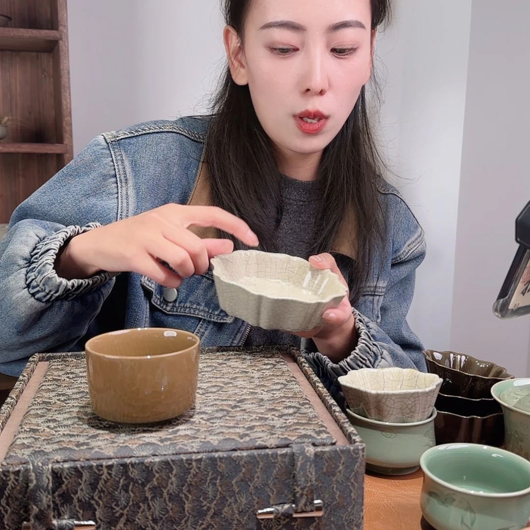 瓷摆件杯子窑变1111