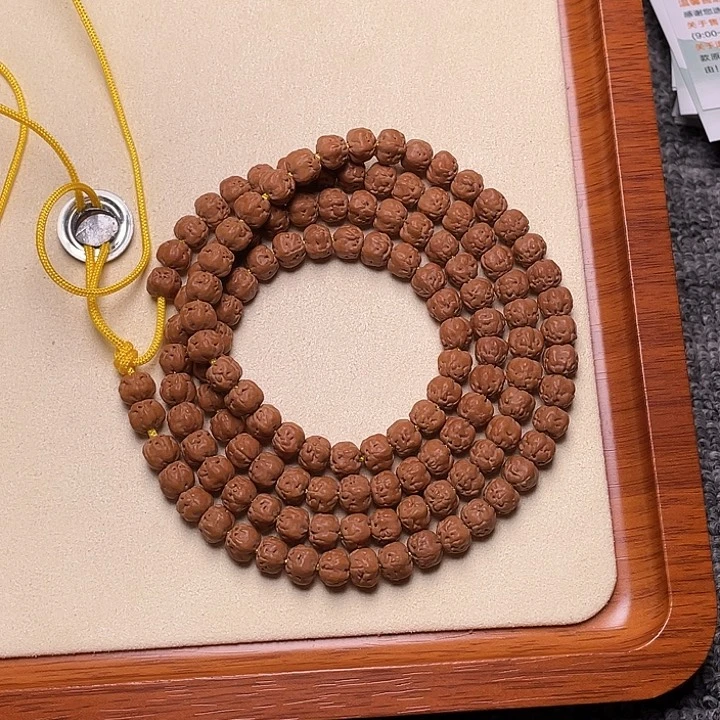 金刚菩提吊坠阿**！定制佛手108尺寸7.3