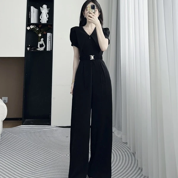 拉夏贝尔25夏网红洋气炸街女装气质高级通勤显瘦连体裤 10431 LSC