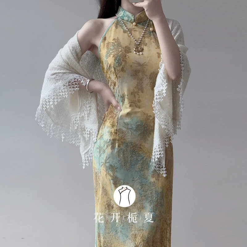 配旗袍披肩开衫2025夏季气质简约素雅披肩外搭