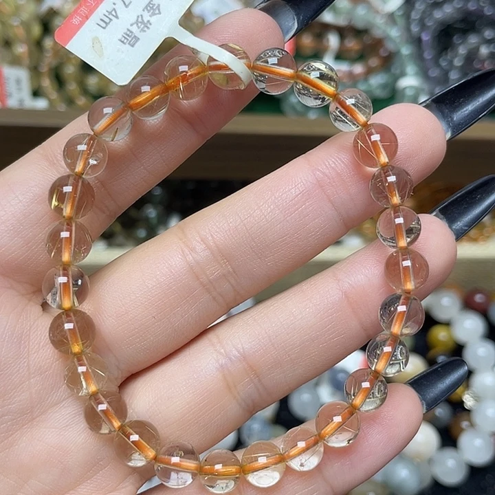 手链未镶嵌水晶金发晶7.4