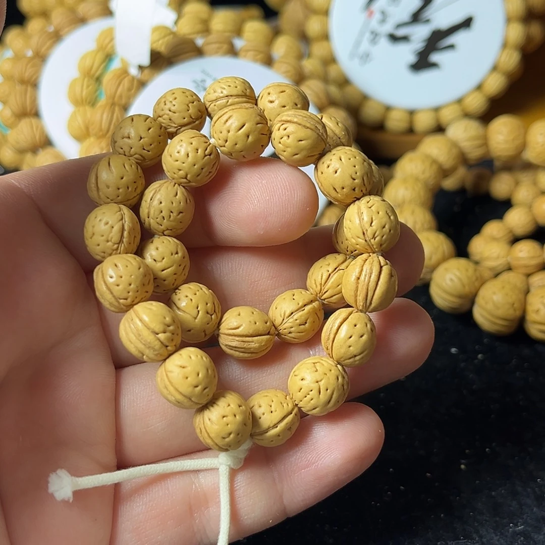 桃核手串11尺寸奶豆手持