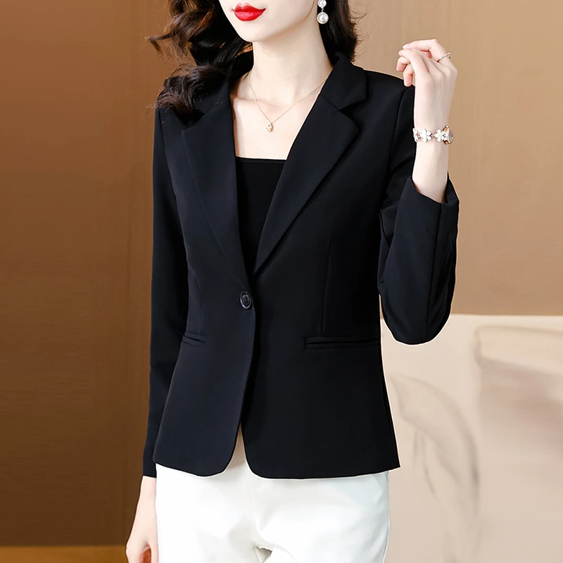 高端时尚修身小西装外套女春秋2025新款百搭气质职业正装西服上衣