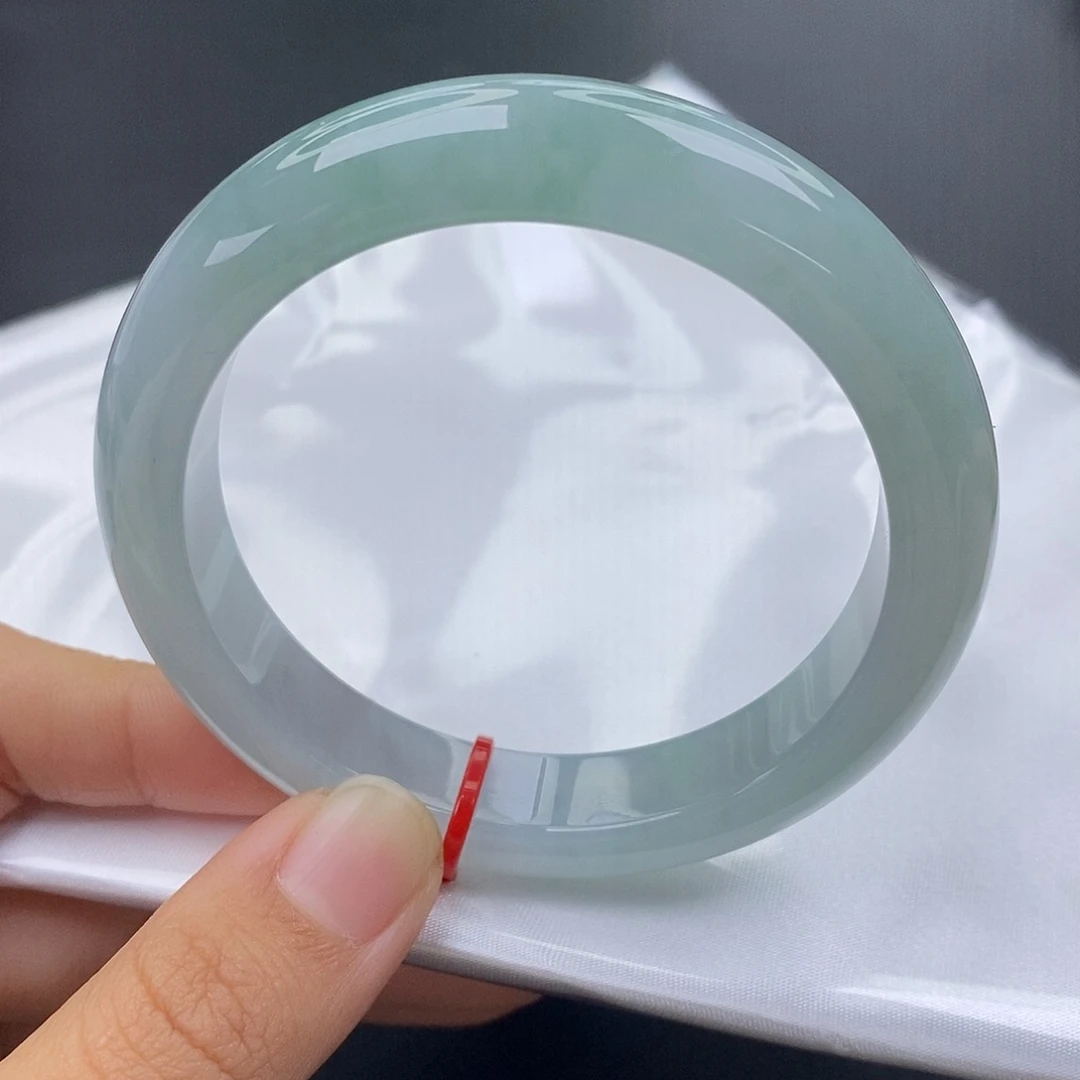 翡翠未镶嵌手镯5657正圈