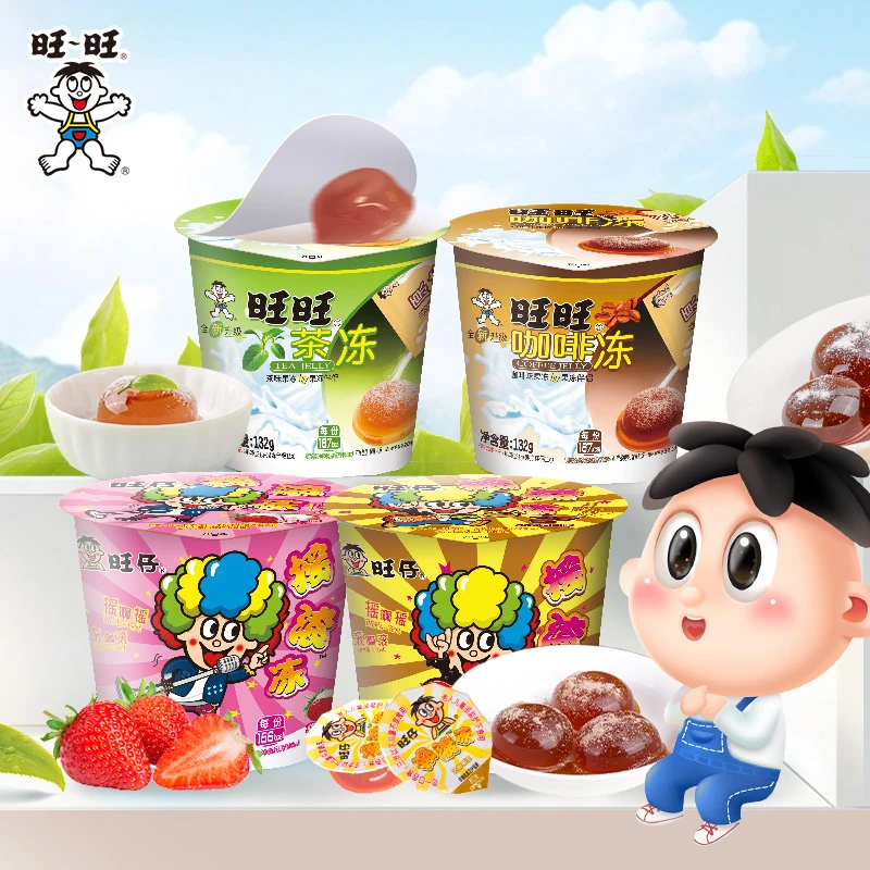 WANT-WANT/旺旺 摇滚冻草莓巧克力味茶冻咖啡冻多规格装趣味果冻
