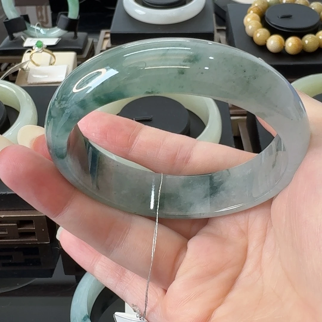 翡翠手镯未镶嵌天然翡翠饰品带证书