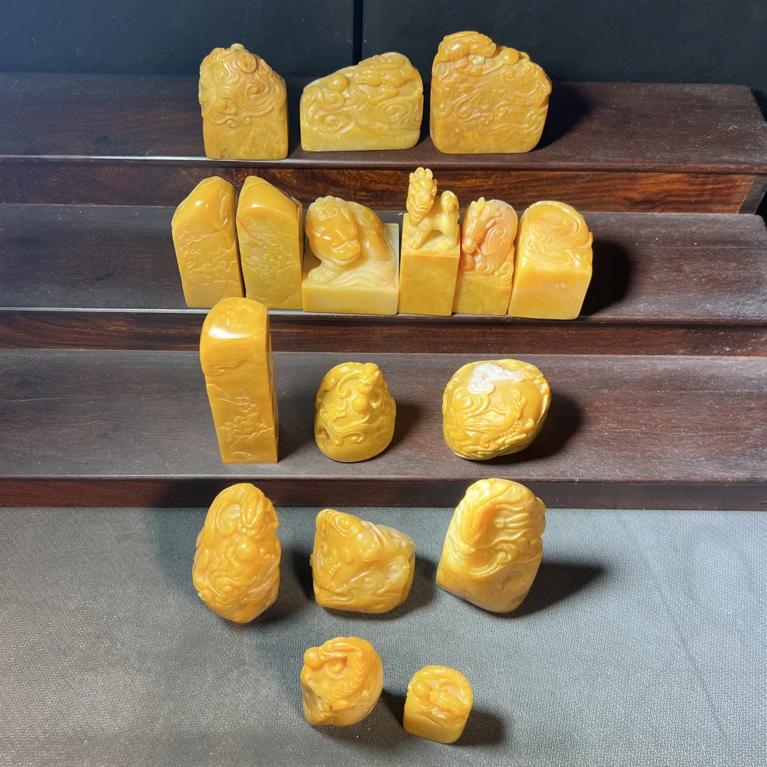 打包出雕刻田味十足天然北部石质方章随形章扁章300元/个起请联系