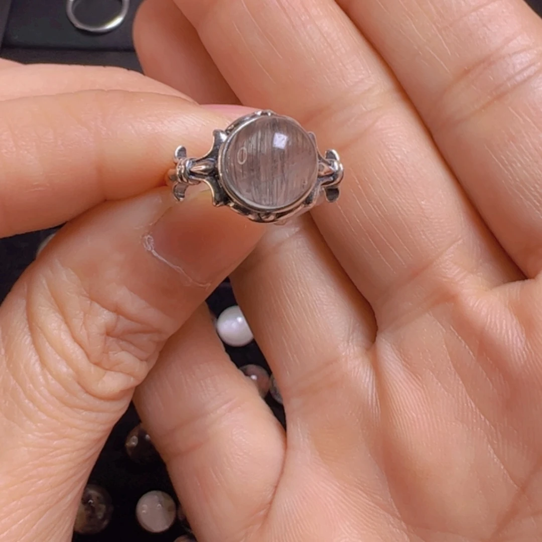 水晶手链银S800镀金镶嵌*️****