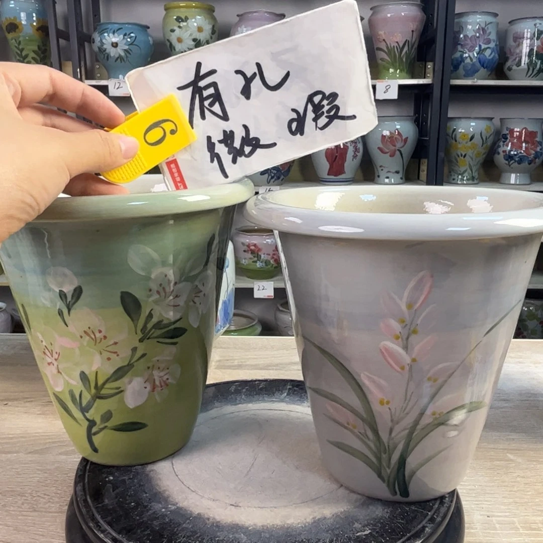 枯***蝶1tc景德镇陶瓷花盆
