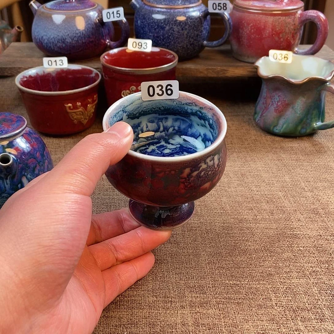 摆件钧瓷主人杯杯