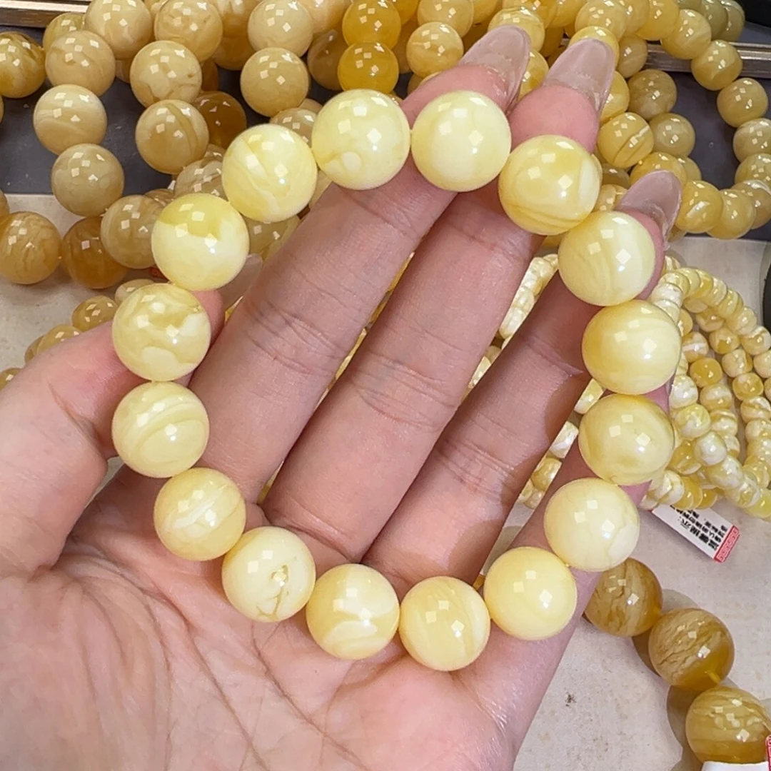 琥珀未镶嵌手链21白蜡
