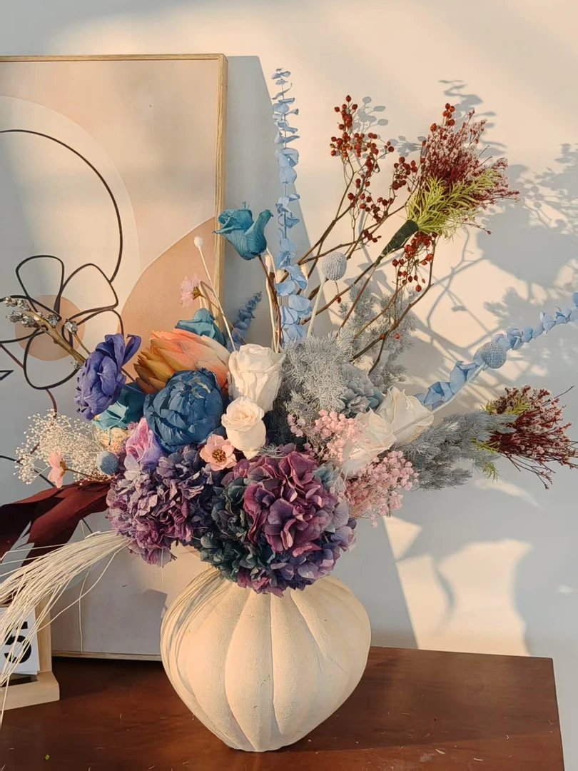 【撞色油画·】  永生花摆件