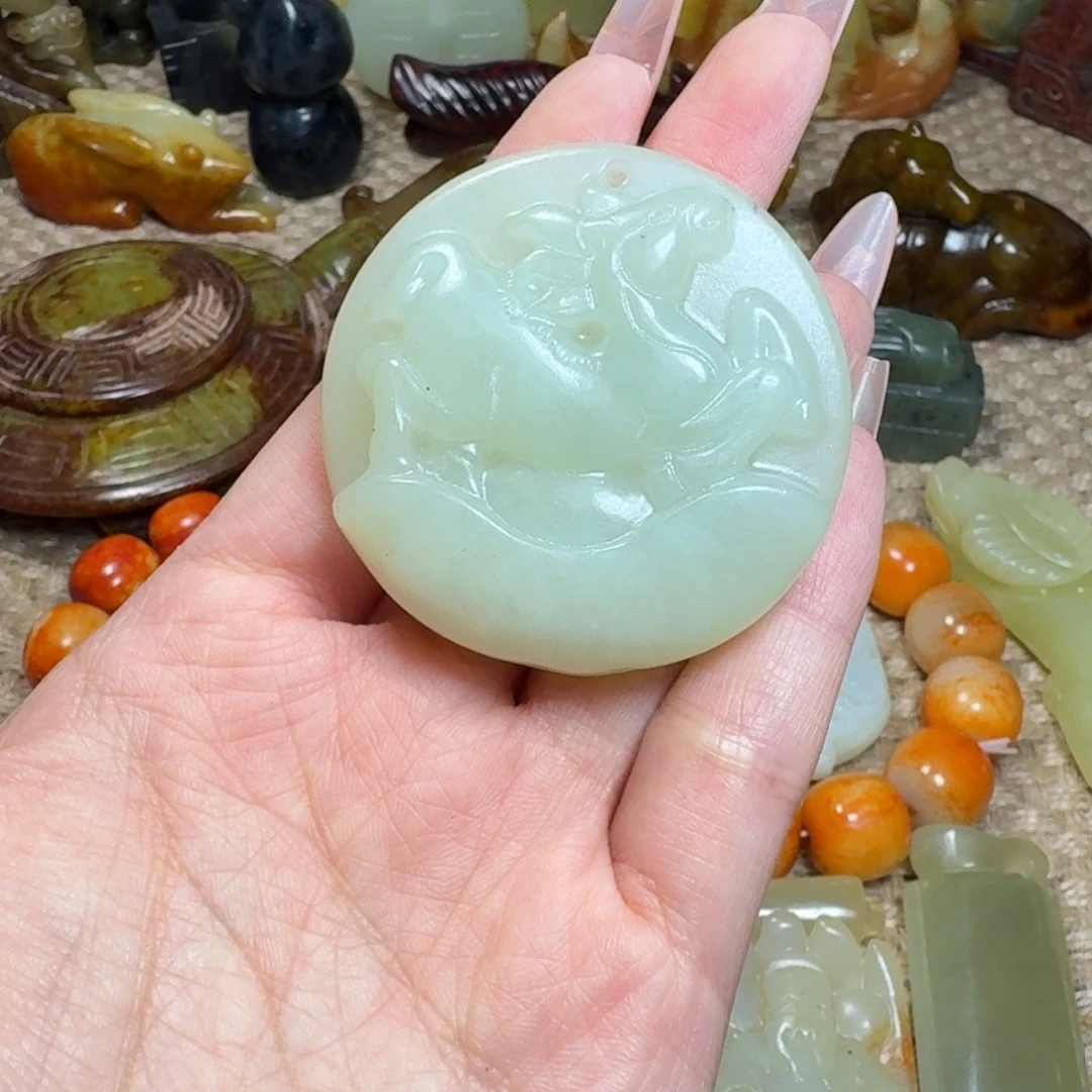 白玉菩提吊坠挂件