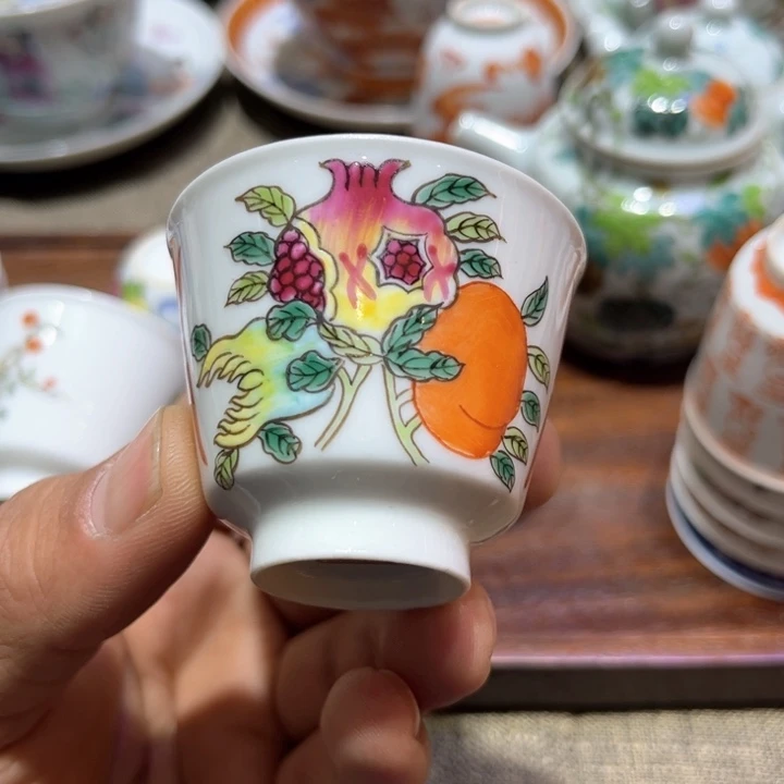 纯手绘精品盖碗杯