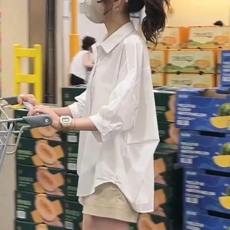 衬衫短裤两件套2025年夏季新款女装小个子休闲时尚套装纯色设计感