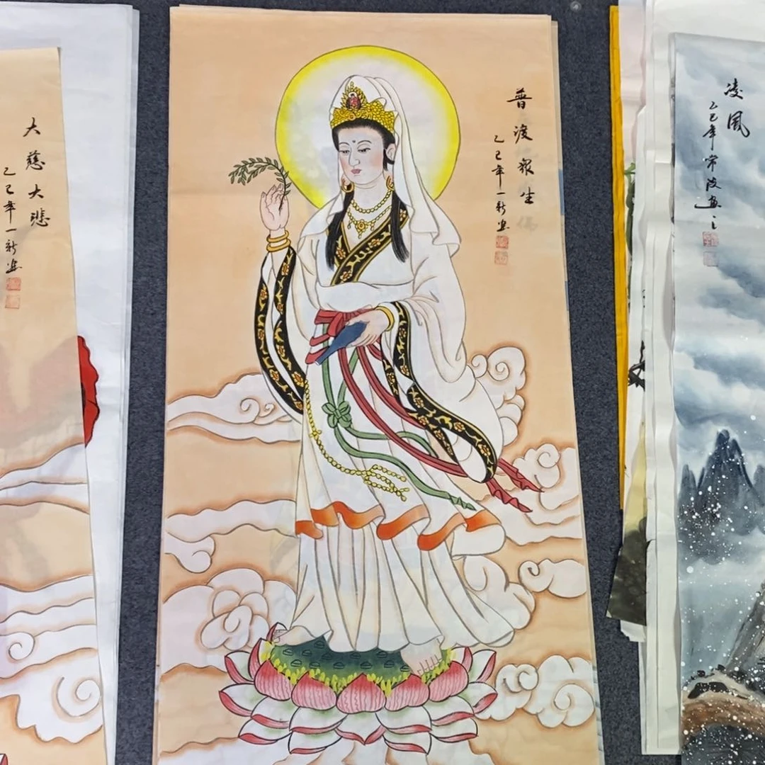 国画尺寸100✖️50三尺工笔人物画