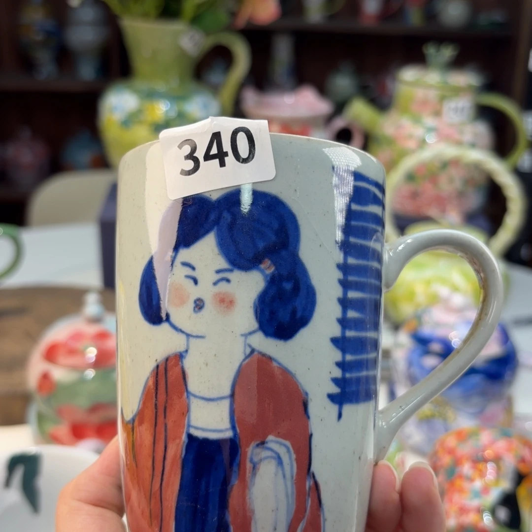 瓷片景德镇手绘高温釉下彩陶瓷茶具