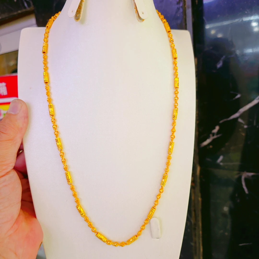 铜合金项链 女士铜合金金色民族风项链