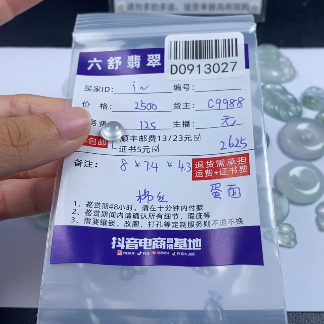 i***o未镶嵌挂件翡翠D0913027