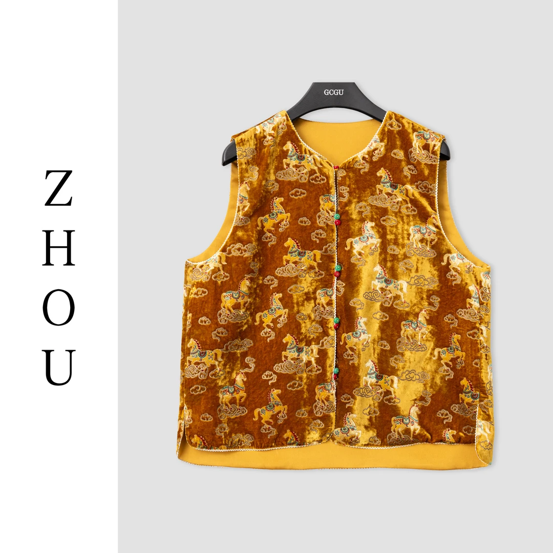 （周哥甄选）金黄色马甲-30459