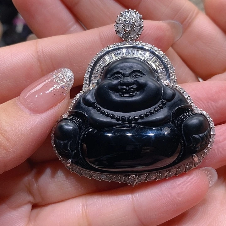 书***羽翡翠18K金镶嵌颈饰