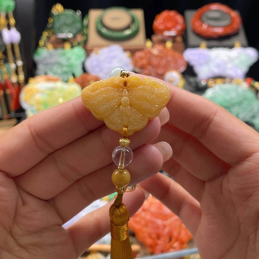 翡翠颈饰未镶嵌代编织