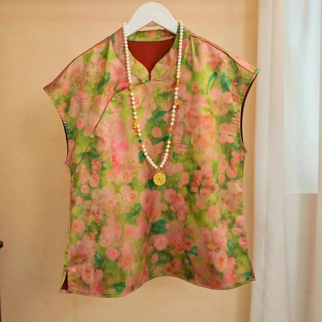 【胭脂】2025夏季新款新中式国风老料短袖-FY