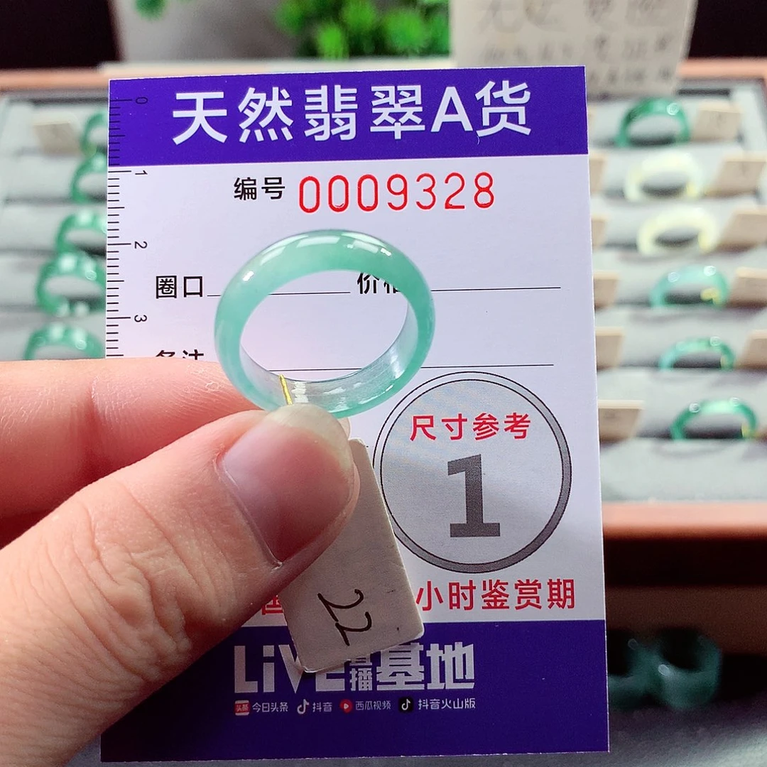 翡翠未镶嵌戒指22号