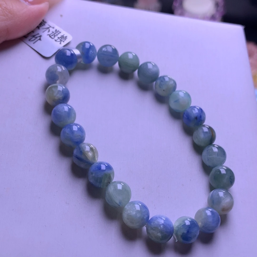 手链未镶嵌水晶油画蓝晶8+