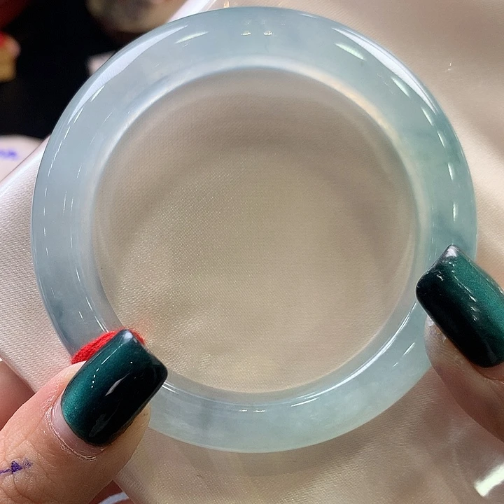 蓉***々翡翠未镶嵌手镯56正