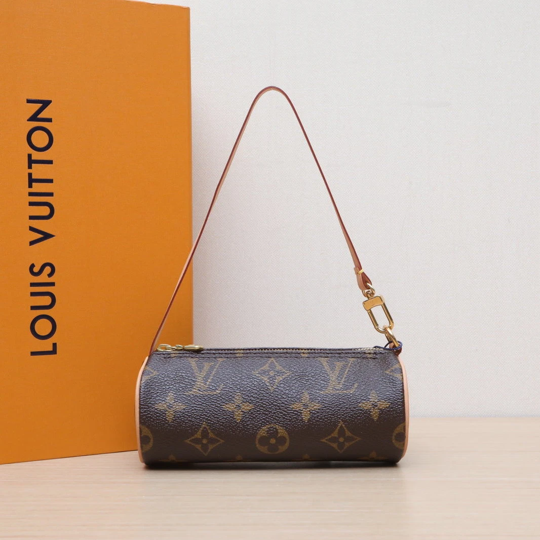 99新 LouisVuitton/路易威登 花花 老花 PVC mini 笔筒包 子袋包