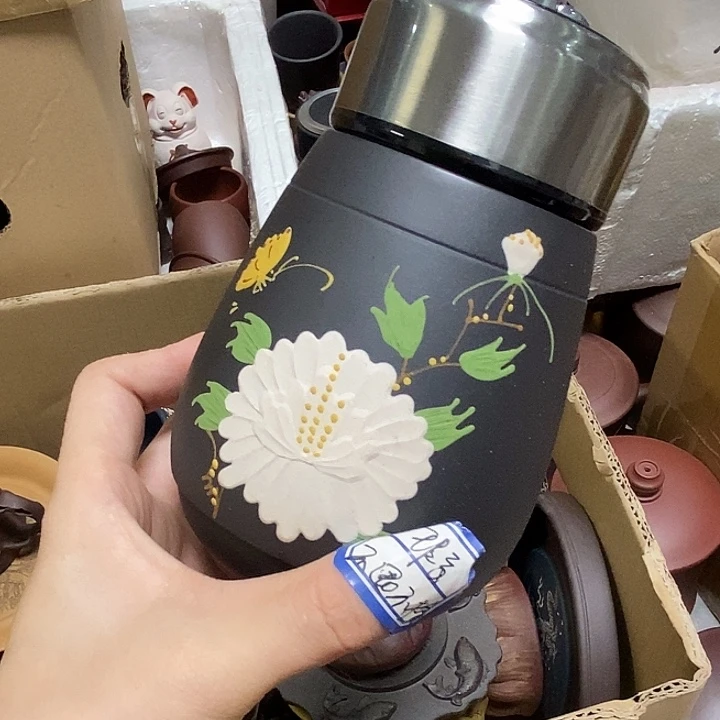 茶杯紫砂瑕疵不退不换，介意勿拍