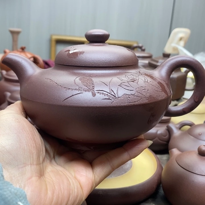 紫砂茶壶土**㙓原矿紫砂壶