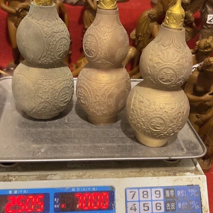 云***心黄铜摆件，文房工艺品摆件
