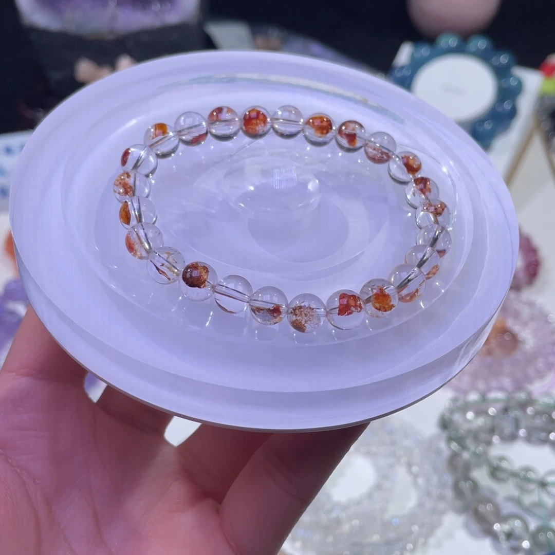 未镶嵌手链水晶玻璃体锦鲤胶花7+