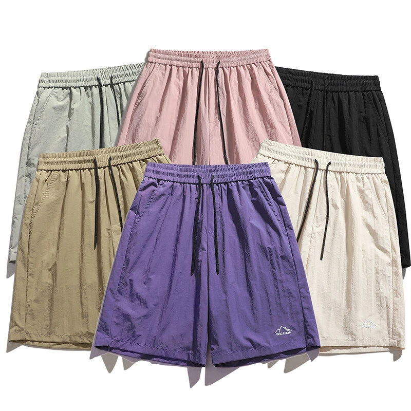 速干短裤男士2025夏季冰丝薄款宽松外穿男女款跑步运动休闲五分裤