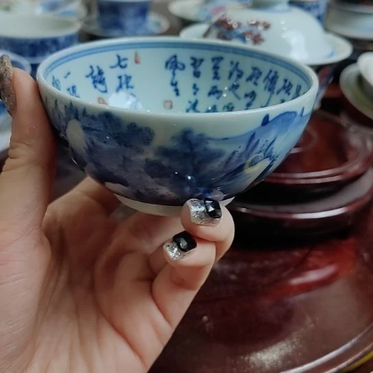 瓷片手工绘画手工柴窑