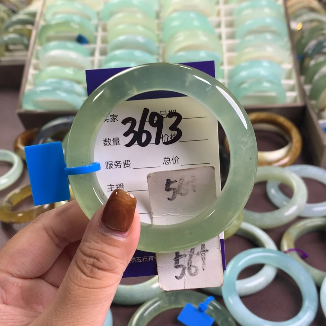 未镶嵌蛇纹石玉手镯3693