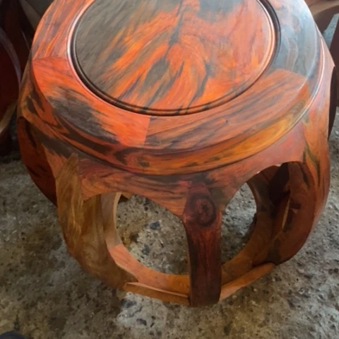 红木老挝大红酸枝鼓凳45公分高（不包邮）