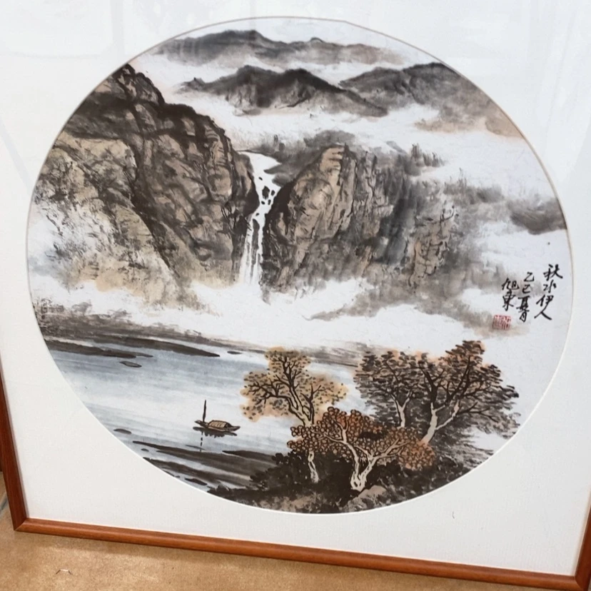 【闪购商品】国画手绘国画带框60.60