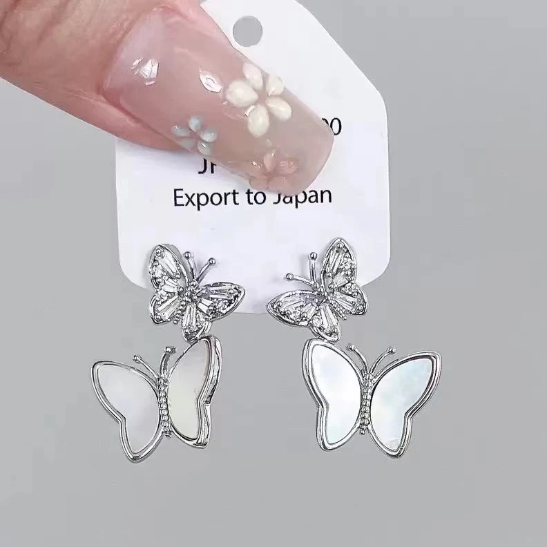 铜合金耳饰 耳环气质时尚百搭小众简约仙女超仙素款N2130