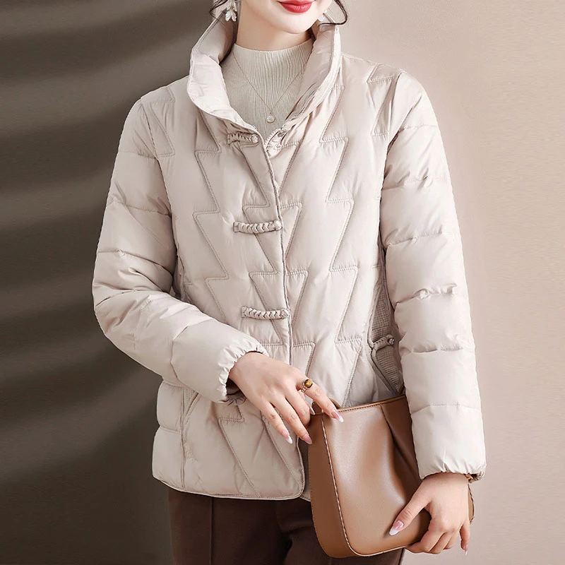 罗蒙妈妈冬装宽松大码棉服新款洋气中老年女装秋冬装保暖棉衣外套