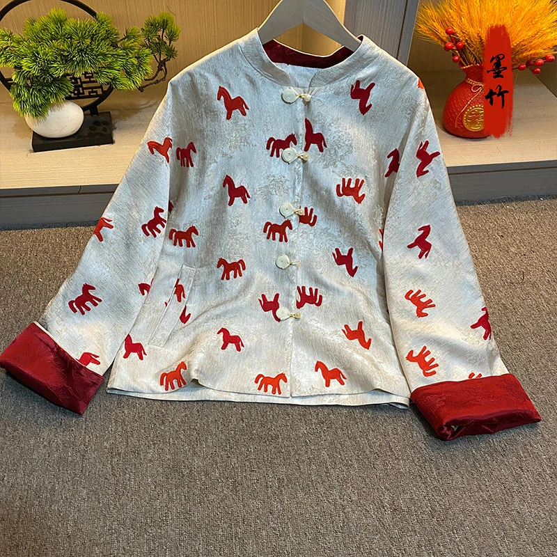 【71316】新中式女装中国风高级感气质女士上衣时尚复古提花