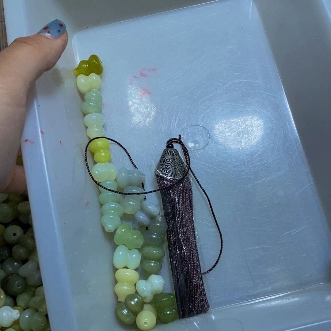 蛇纹石玉未镶嵌毛衣链211