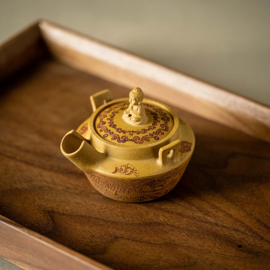 【金爷严选】黄金段飞天手抓 紫砂分茶器  送礼 自用 茶具 喝茶茶器